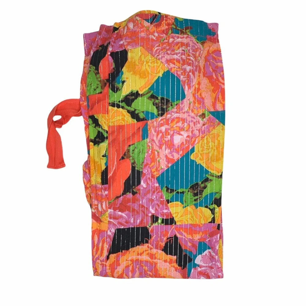 Anthropologie Lilka lounge pants, XS, floral metallic - Picture 9 of 9